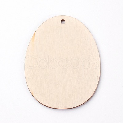 Undyed Wood Big Pendants WOOD-G003-04-1