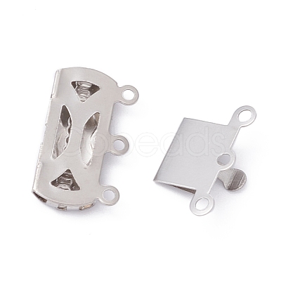 Tarnish Resistant 304 Stainless Steel Box Clasps STAS-P249-03P-A-1