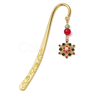 Christmas Theme Alloy  Hook Bookmarks AJEW-JK00334-1