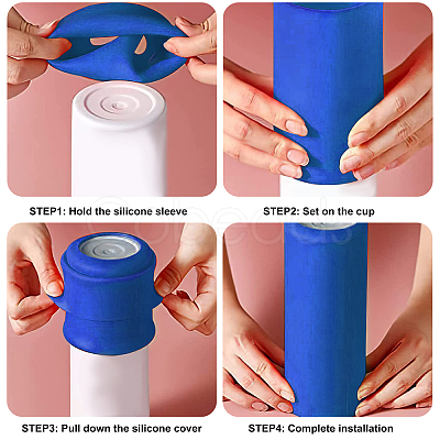 Silicone Cup Sleeve AJEW-WH0244-02A-1