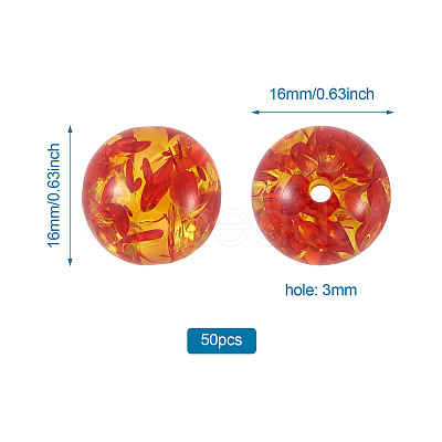 Resin Imitation Amber Beads CRES-TA0001-17-1