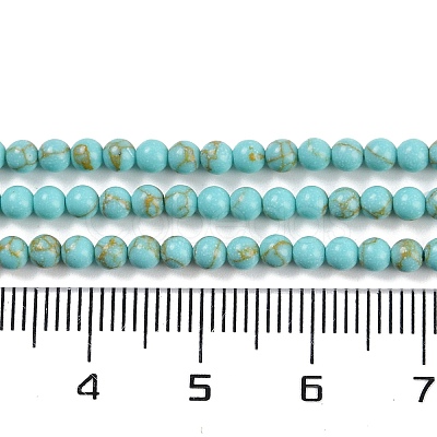 Synthetic Turquoise Beads Strands G-U004-02E-1