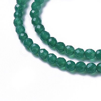 Natural Green Onyx Agate Beads Strands X-G-F596-12B-4mm-1