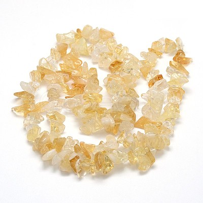 Natural Citrine Beads Strands X-G-O049-C-42-1