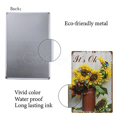 Rectangle Metal Iron Sign Poster AJEW-WH0157-339-1