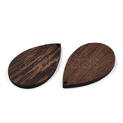 Natural Wenge Wood Pendants WOOD-T023-68-1