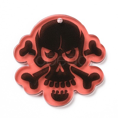 Halloween Translucent Acrylic Pendants OACR-B001-02A-1