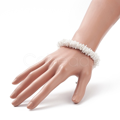 Natural Shell Fragment Irregular Beaded Bracelet & Necklace & Anklet SJEW-JS01264-1