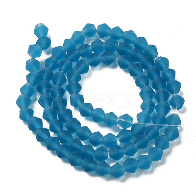 Imitate Austrian Crystal Frosted Glass Beads Strands EGLA-A039-T4mm-MD01-1