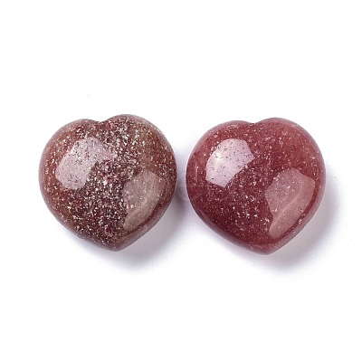 Natural Strawberry Quartz Heart Love Stone G-I285-06J-1