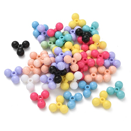 Opaque Acrylic Beads PACR-Q008-27-1