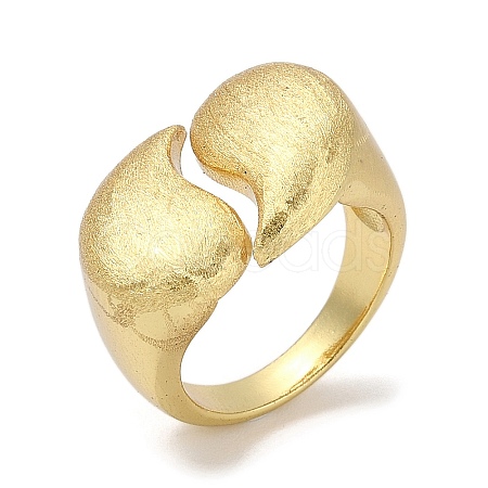 Rack Plating Brass Cuff Finger Rings for Women RJEW-C114-13B-G-1