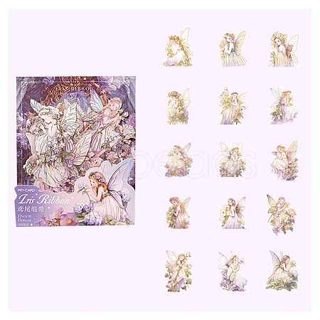 30Pcs 15 Styles PET Self Adhesive Fairy Decorative Stickers PW-WG57244-04-1