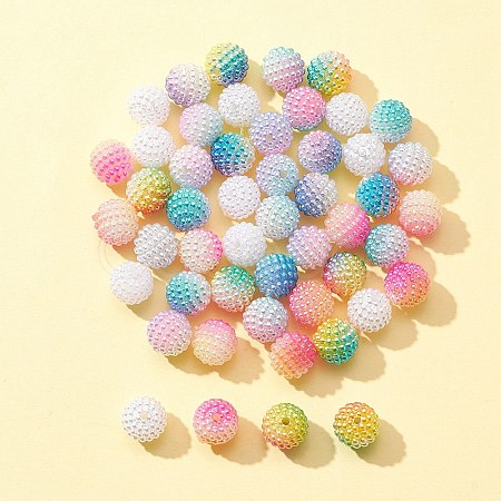 50Pcs 5 Colors Imitation Pearl Acrylic Beads OACR-FS0001-18-1