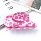 Hat with Cow Pattern PVC Plastic Claw Hair Clips, Hair Accessories for Women & Girls, Hot Pink, 41x82x39mm