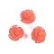 Synthetic Coral Carved Beads, Dyed, Flower, Salmon, 10x8.5mm, Hole: 1.3mm