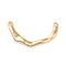 Brass Pendants, Curved Bar Charm, Real 18K Gold Plated, 11.5x21.5x3mm, Hole: 1mm