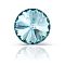 Preciosa&reg MAXIMA Crystal Round Stones, Czech Crystal, Bicone(436 11 177 Rivoli), Dura Foiling, 60010 Aqua Bohemica, SS39(8.15~8.4mm)