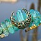 Natural Electroplated Crystal Hair Bands, with Amazonite Chips, Crown Hair Bands, for Women Girls, 270x180x30mm