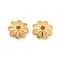 925 Sterling Silver Bead Caps, 8-Petal, Flower, Real 18K Gold Plated, 5.5x5.5x1.5mm, Hole: 1mm