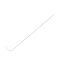 201 Stainless Steel Bented Beading Needles, Jewelry Tools, Stainless Steel Color, 11.6x1.2x0.02cm