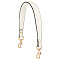 Leather Bag Straps, with Alloy Clasps, for Bag Replacement Accessories, White, 510~520x27x6mm