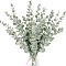 Plastic Artificial Eucalyptus Leaves, for Vase Wedding Bouquet Home Decoration, Medium Aquamarine, 410x50mm