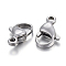 Tarnish Resistant 304 Stainless Steel Lobster Claw Clasps, Parrot Trigger Clasps, Stainless Steel Color, 13x8x4mm, Hole: 1.5mm