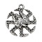 Tibetan Style Alloy Pendants, Bird & Sickle, Antique Silver, 33.5x29.5x3mm, Hole: 3mm