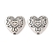 Tibetan Style Alloy Beads, Cadmium Free & Lead Free, Heart, Antique Silver, 10x11x3.2mm, Hole: 1.5mm, about 671pcs/1000g