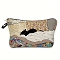 Polyester Wallet, with Zipper, Rectangle, Cat Shape, 17x25cm