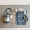 DIY Knitting PU Imitation Bag Making Kit, Including Leather Bag Accessories, Flower, 240x140x125mm