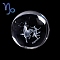 Inner Carving Constellation Glass Crystal Ball Diaplay Decoration, Paperweight, Fengshui Home Decor, Capricorn, 80mm