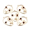 Alloy Pendants, with Garnet Rhinestone, Long-Lasting Plated, Face, Golden, 41x28x5mm, Hole: 1.8mm