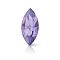 Preciosa&reg MAXIMA Crystal Fancy Stones, Czech Crystal, 435 14 615 Navette(Horse Eye), Dura Foiling, 20410 Tanzanite, 15x7mm