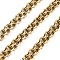 PVD Vacuum Plating 304 Stainless Steel Cable Chain, Golden, Link: 3.8x3x0.8mm