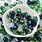 Glass Beads, Faceted, Rondelle, Dark Green, 10x8mm, Hole: 1mm, about 560pcs/500g