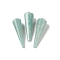 Natural Amazonite Beads, Half Drilled, Faceted, Cone, 31x7.5~8mm, Hole: 1mm