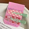 2Pcs Resin Alligator Hair Clips, Hair Accessories for Women and Girls, Pearl Pink, 60x17mm