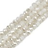 Electroplate Opaque Solid Color Glass Beads Strands EGLA-Q112-B02-1