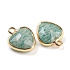 Natural Amazonite Faceted Heart Charms G-Q006-07G-11-2