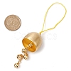 Christmas Bell Brass Pendant Decorations HJEW-TA00316-3