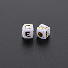 Opaque White Acrylic Beads X-MACR-Q242-010E-2