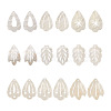 KISSITTY 18Pcs 9 Shapes Natural Capiz Shell Pendants SHEL-KS0001-01-2