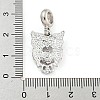 Rack Plating Alloy Enamel Owl European Dangle Charms FIND-B034-11P-01-3