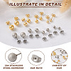  Jewelry 16Pairs 8 Styles 304 Stainless Steel Textured Ball Stud Earrings for Women EJEW-PJ0001-04-3