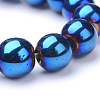 Non-magnetic Synthetic Hematite Beads Strands G-S096-12mm-7-2