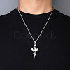 Non-Tarnish 201 Stainless Steel Pendant Necklaces for Man NJEW-Q336-02A-P-3