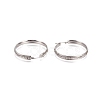 304 Stainless Steel Geometric Hoop Earrings for Women STAS-D171-33B-P-3