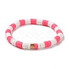 Handmade Polymer Clay Heishi Beads Stretch Bracelets Sets BJEW-JB05902-06-2